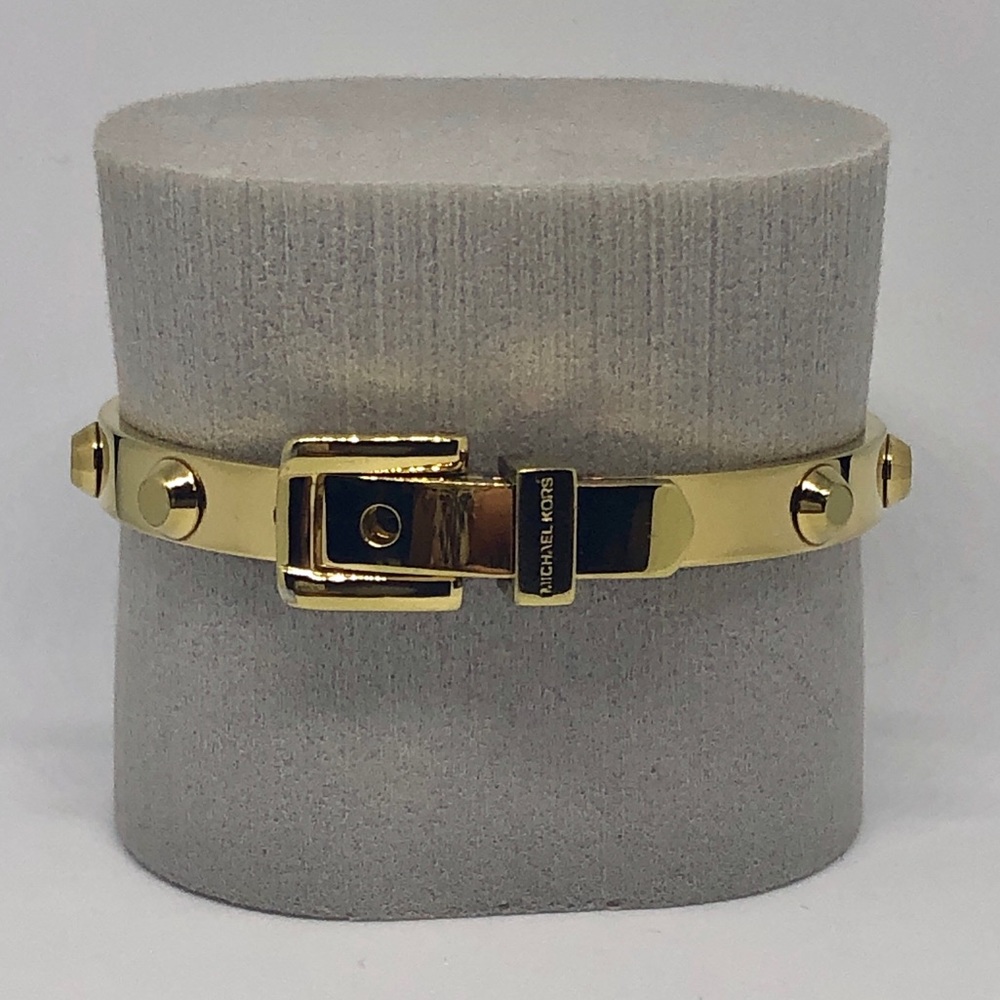 MK Gold Buckle Bangle